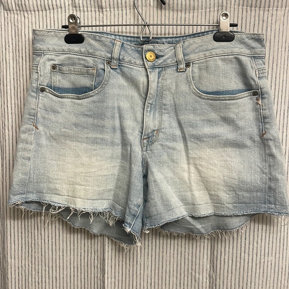 High Rise Denim Cutoff Shorts - Picture 1 of 4